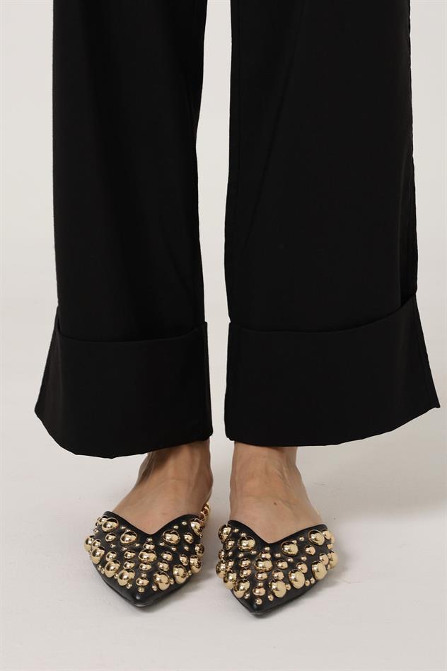 Duble Paça Pantolon - Siyah