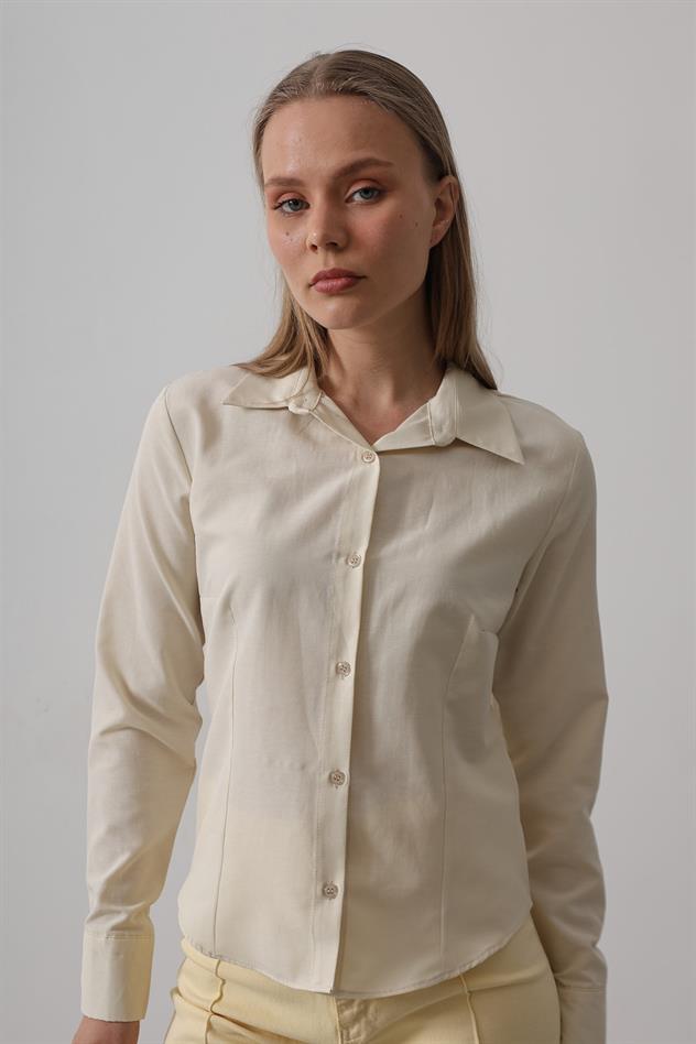 Basic Gömlek - Ekru