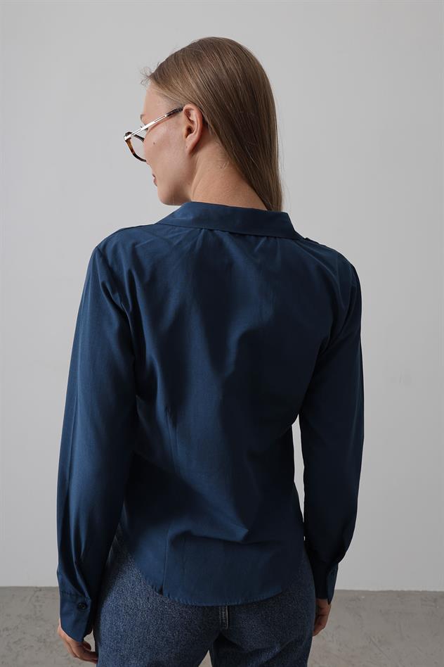 Basic Gömlek - İndigo