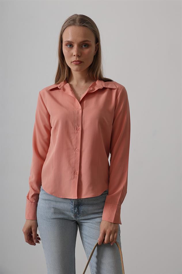 Basic Gömlek - Somon