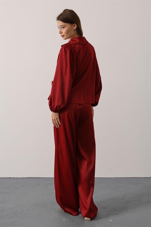 BLUZ PANTOLON TAKIM - Bordo