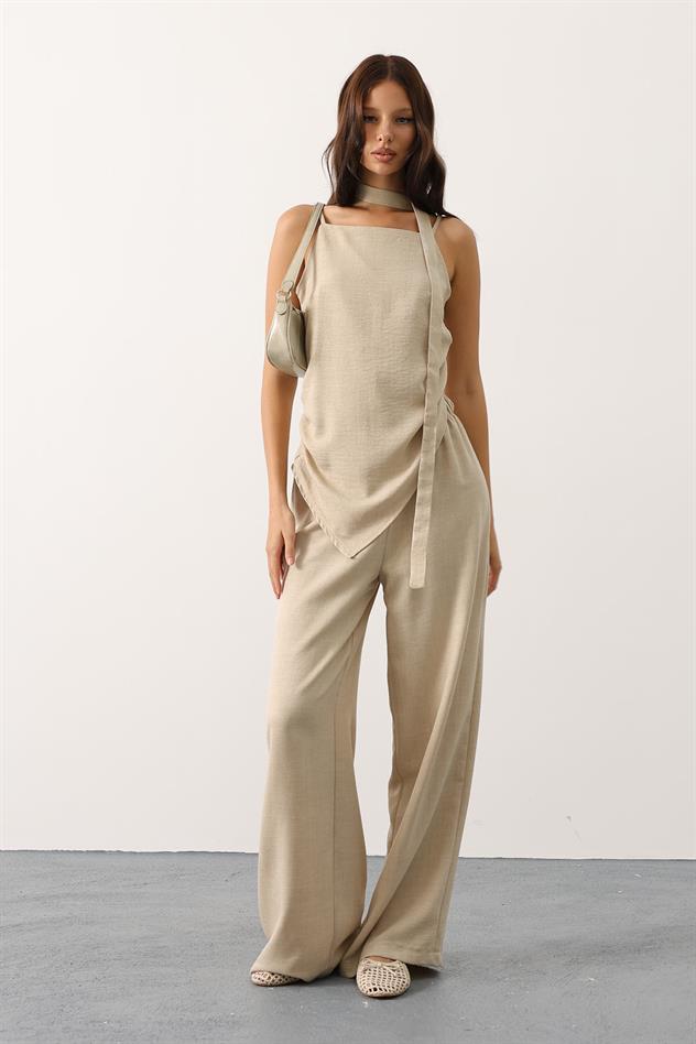 fular detaylı takım - Taş