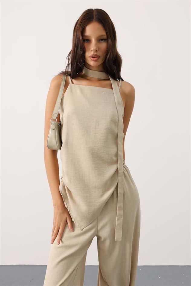 fular detaylı takım - Taş