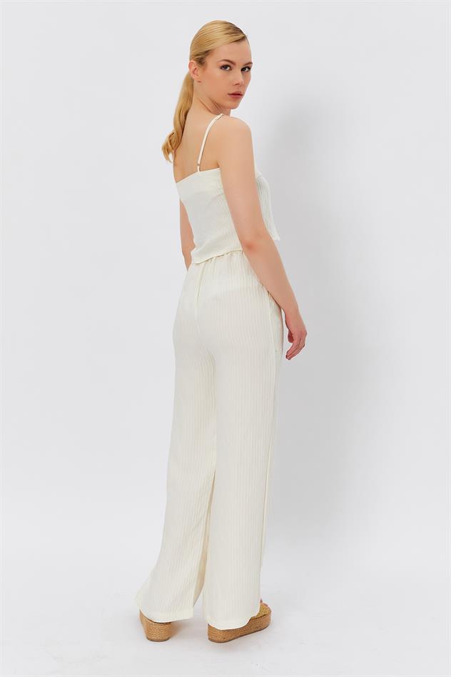 String Strap Blouse Ecru