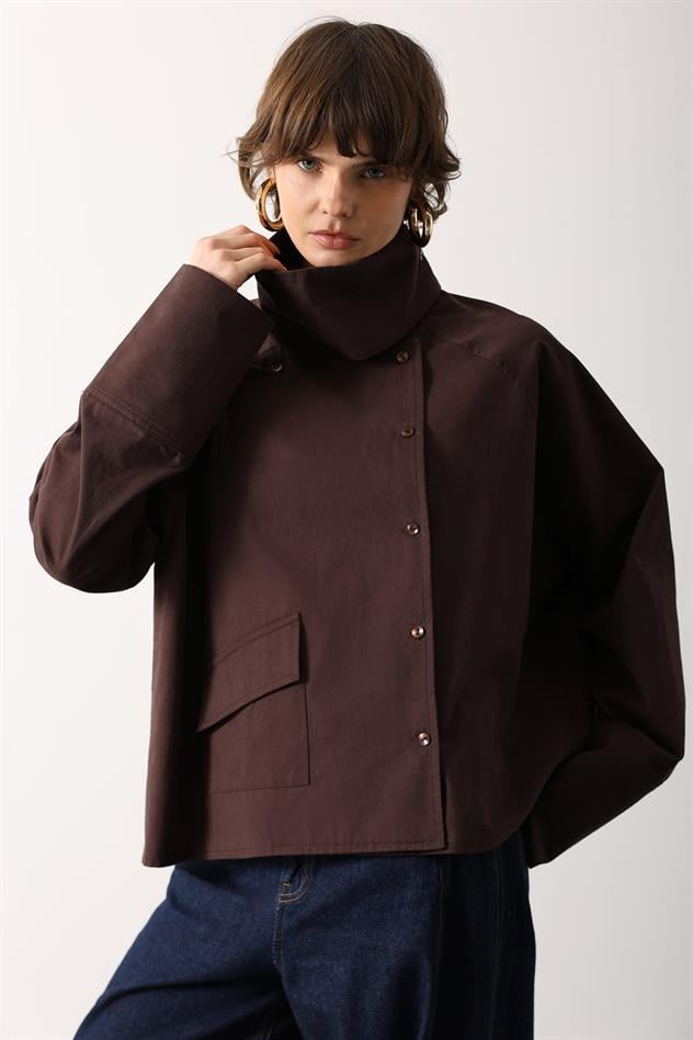 OVERSİZE GÖMLEK - Kahve