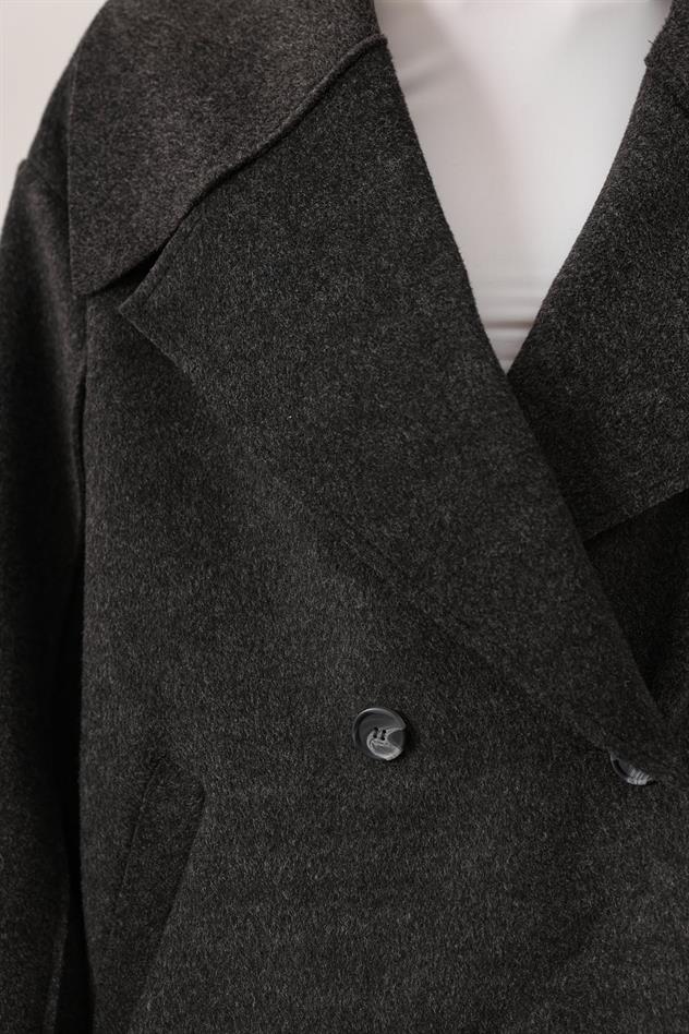 OVERSİZE KAŞE CEKET - Antrasit