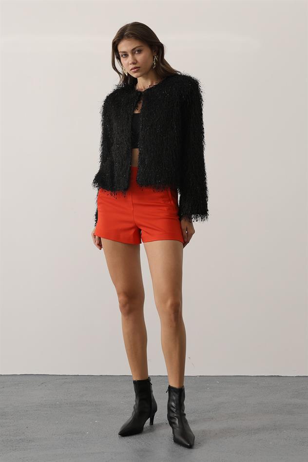 SACAKLI CEKET - Siyah