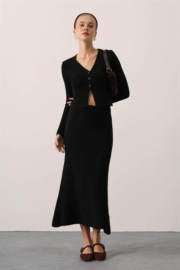 TRİKO TAKIM ELBİSELİ - Siyah