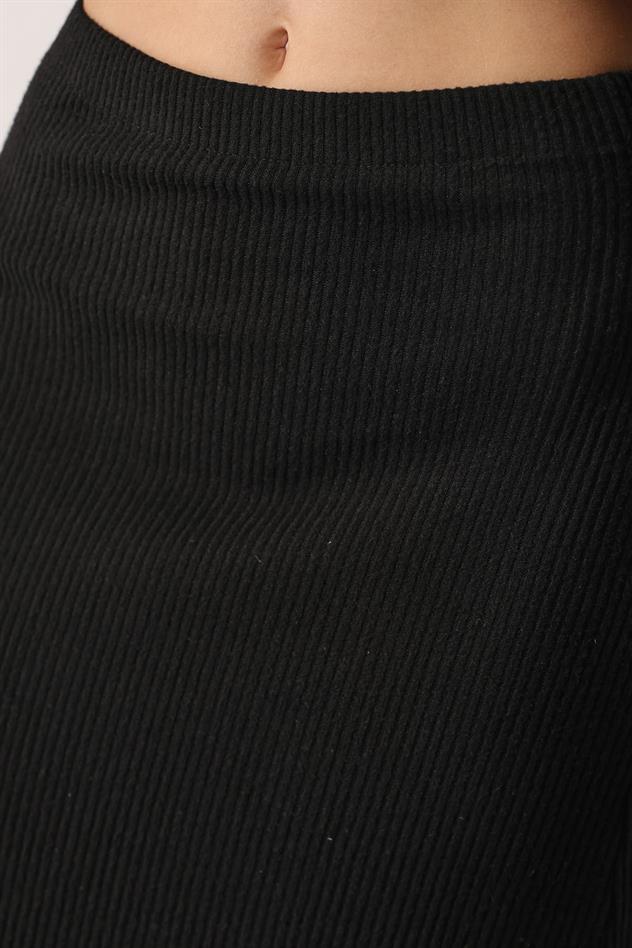 UZUN KOL BLUZ ETEKLİ TAKIM - Siyah