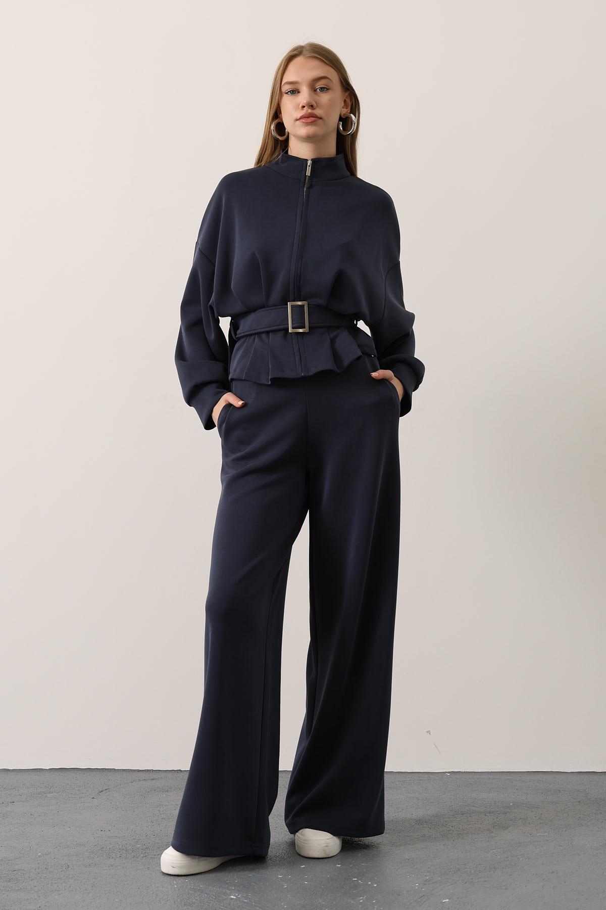 OYSHO PANTOLON CEP DETAYLI - Lacivert