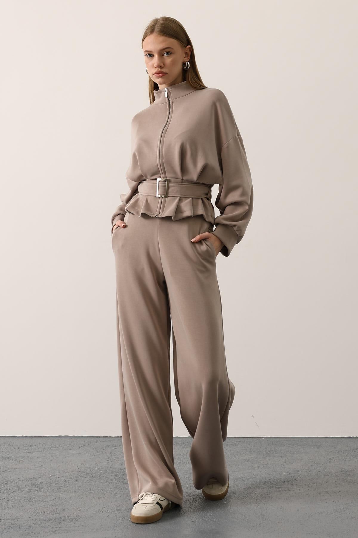 OYSHO PANTOLON CEP DETAYLI - Vizon