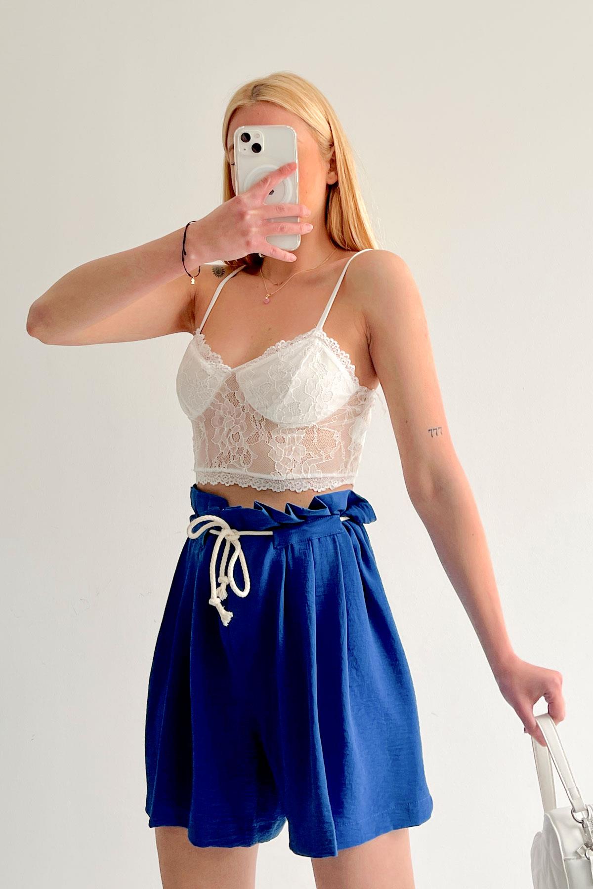 Lace Detailed Blouse White