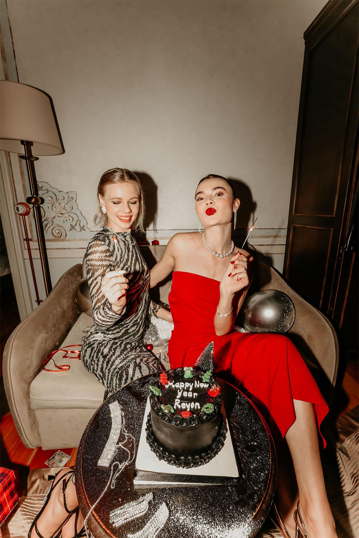 Simli Tül Elbise Zebra