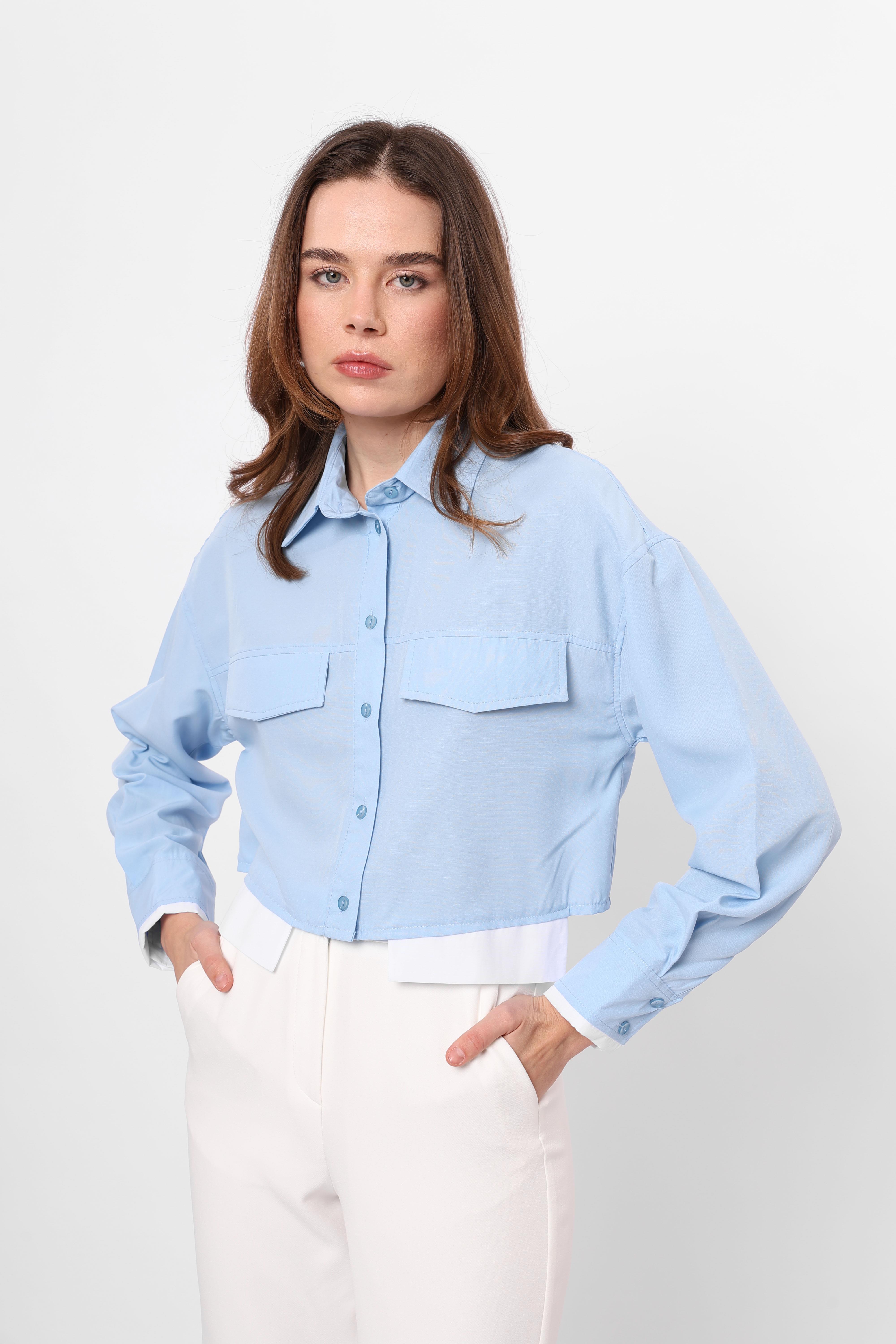 GÖMLEK - BEBE MAVİSİ