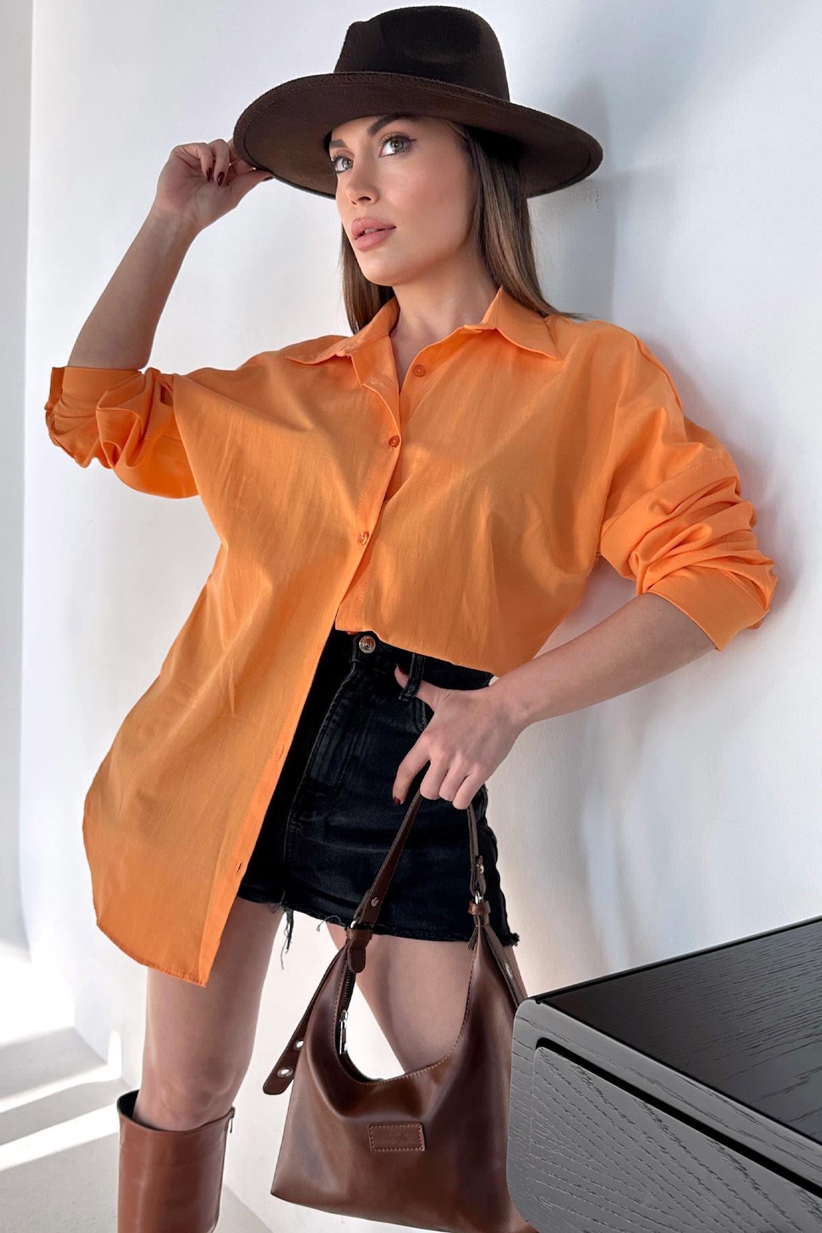 Basic Poplin Gömlek Kavuniçi