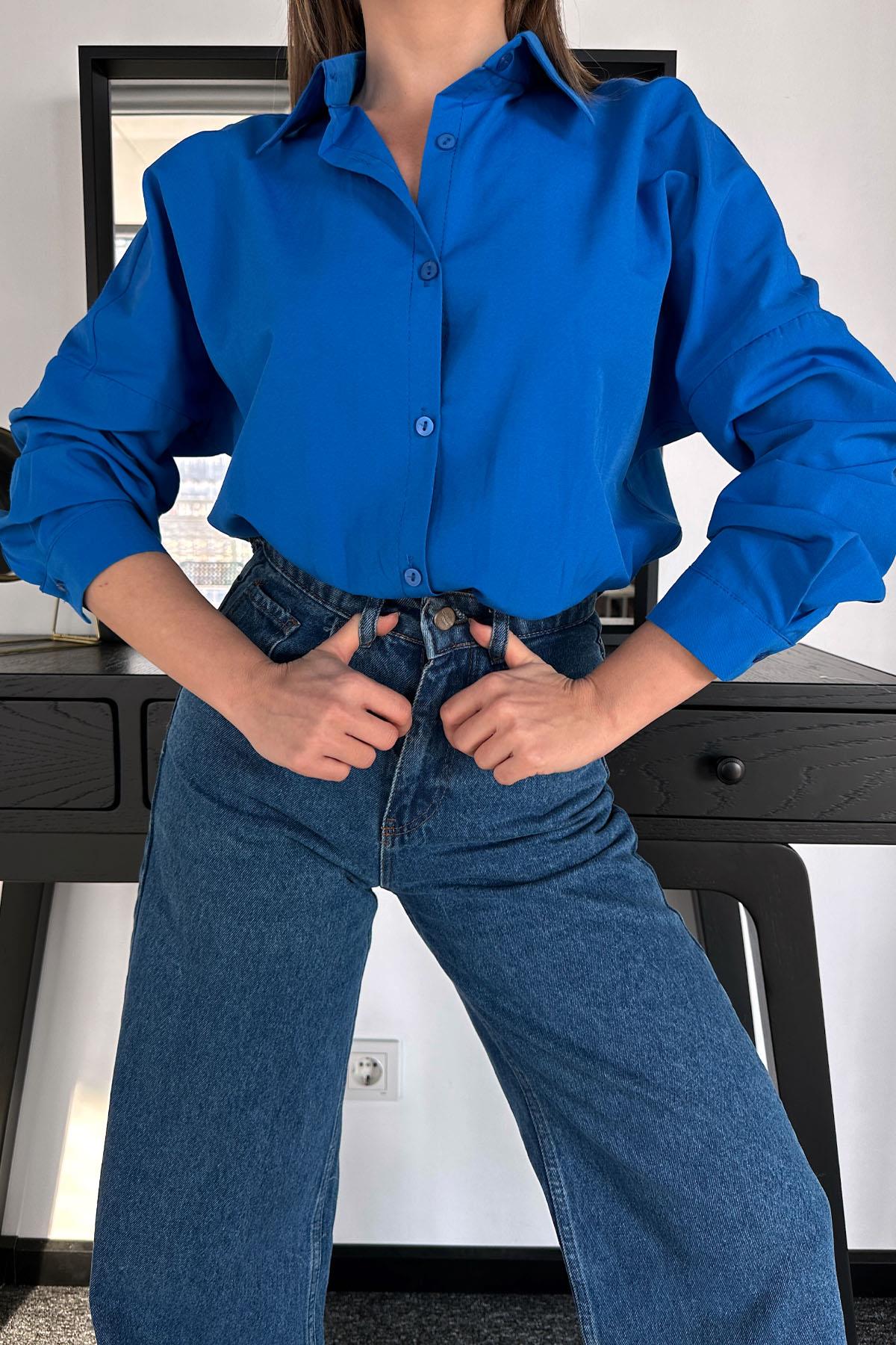 Basic Poplin Gömlek Saks