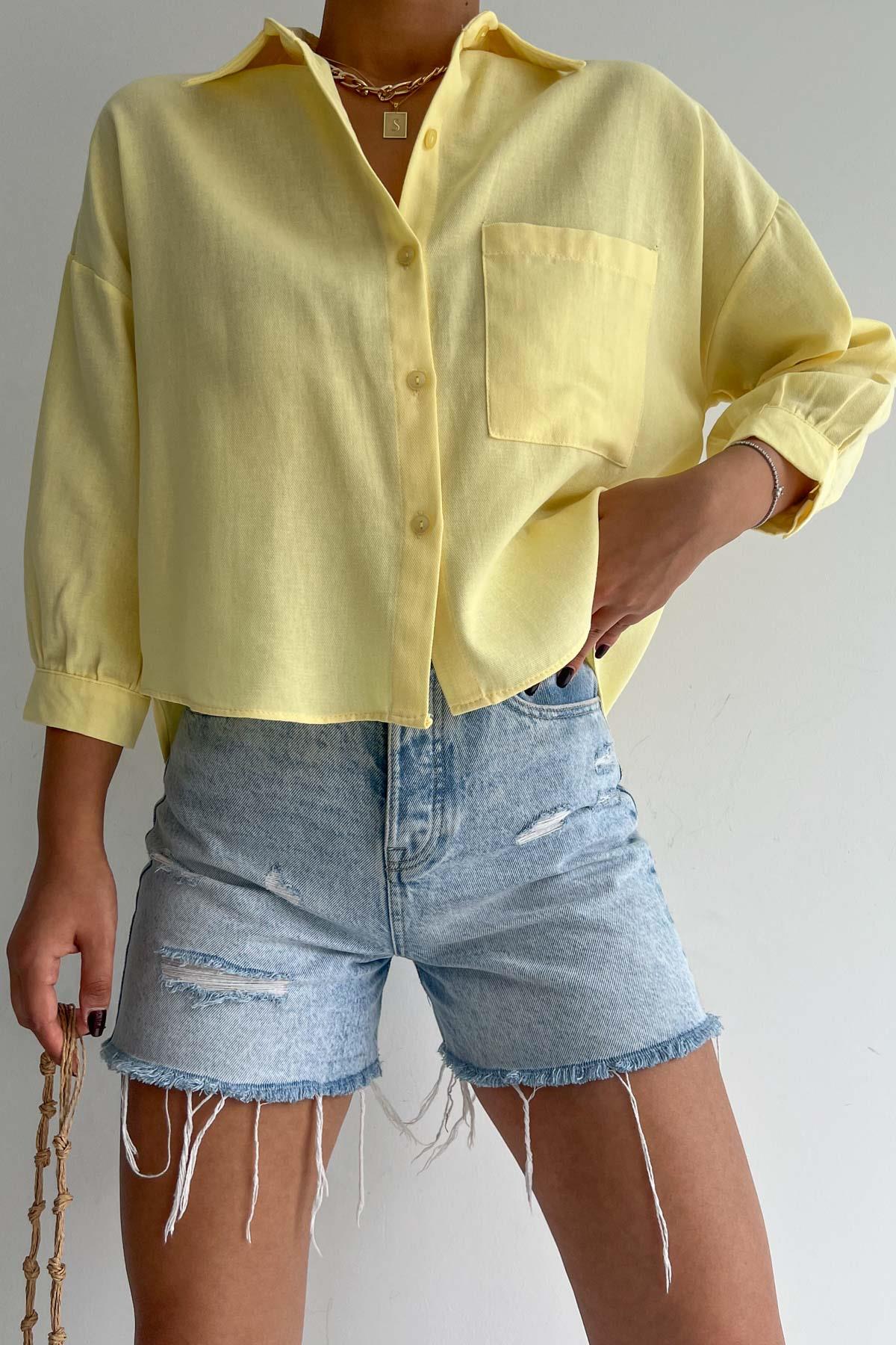Cepli gömlek - SARI