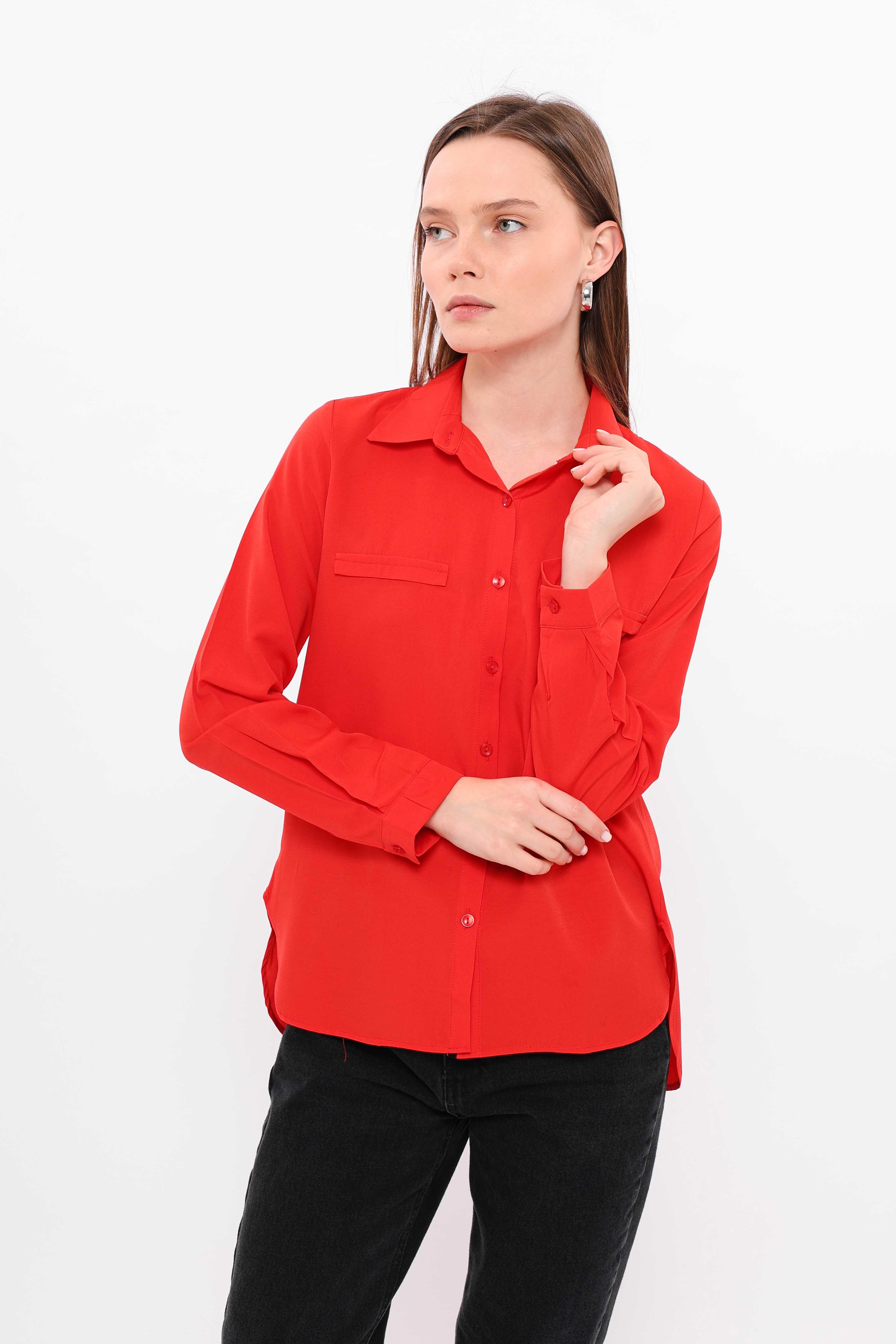 Süs Cep Gömlek Kırmızı