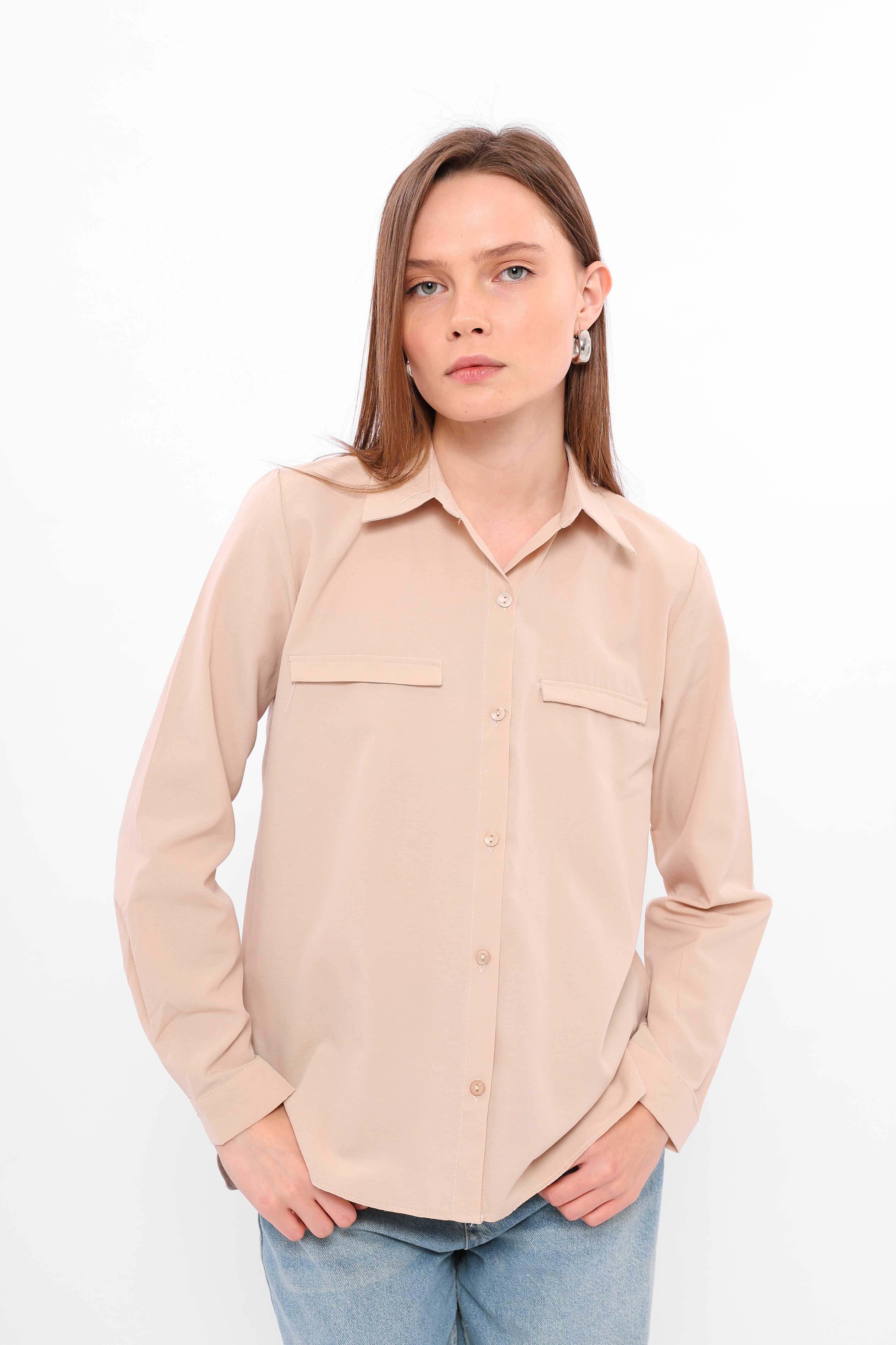 Ornamental Pocket Shirt Stone