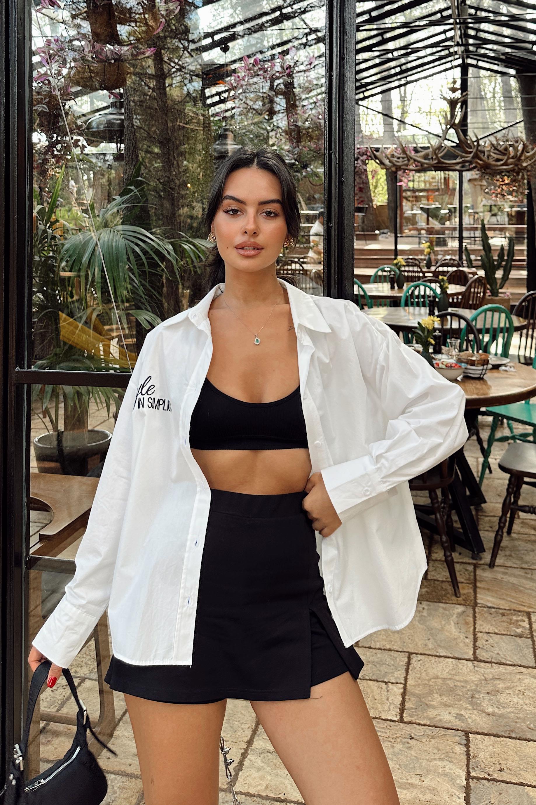 The Simplicity Poplin Gömlek Beyaz