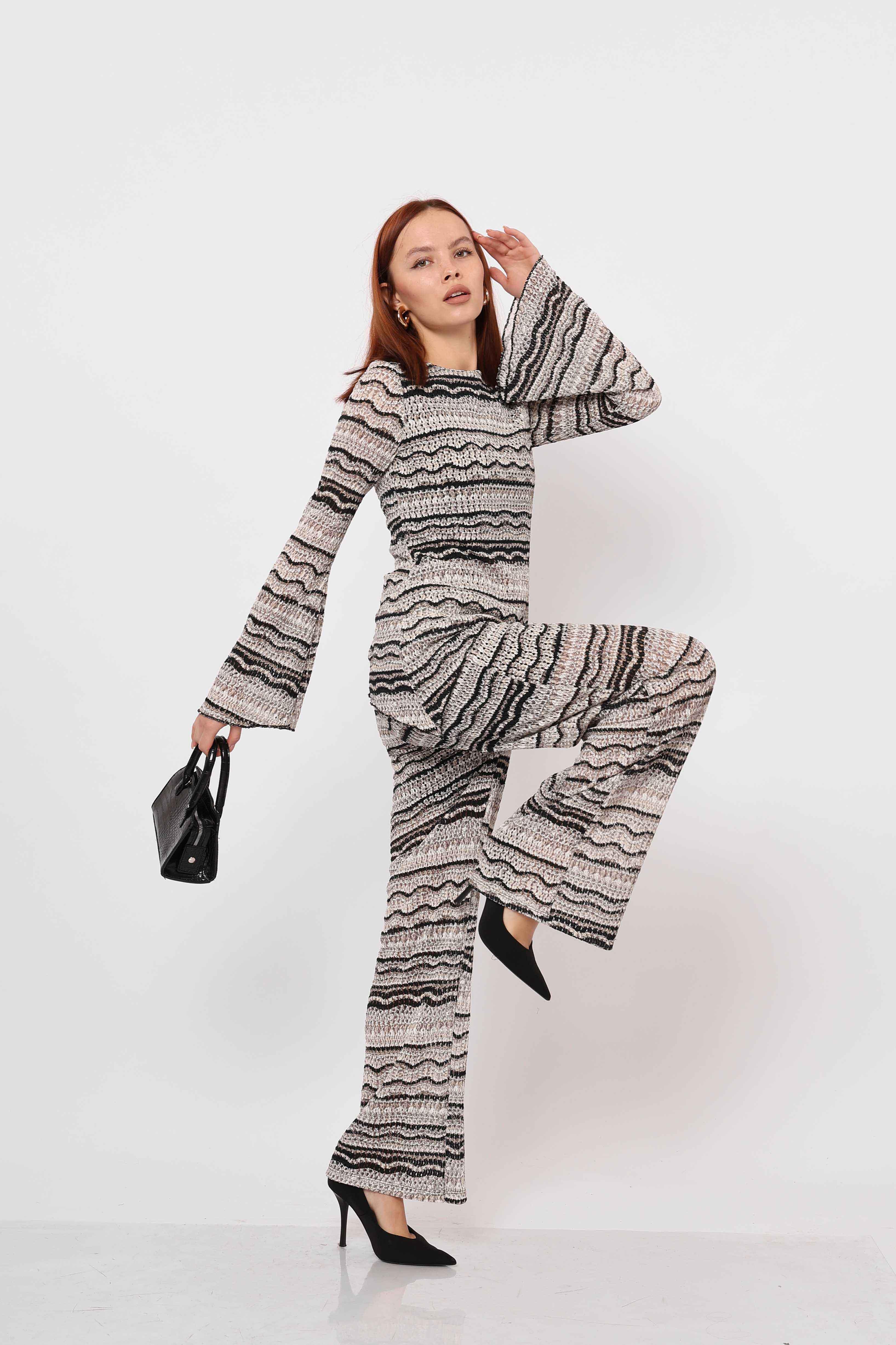 PANTOLON - SİYAH-GRİ