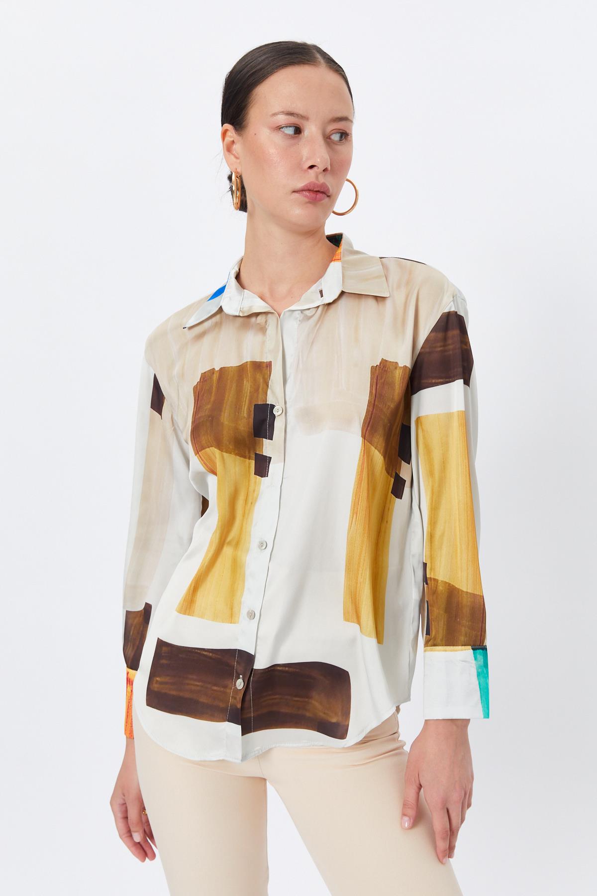 Toptan Renkli Gömlek Taş