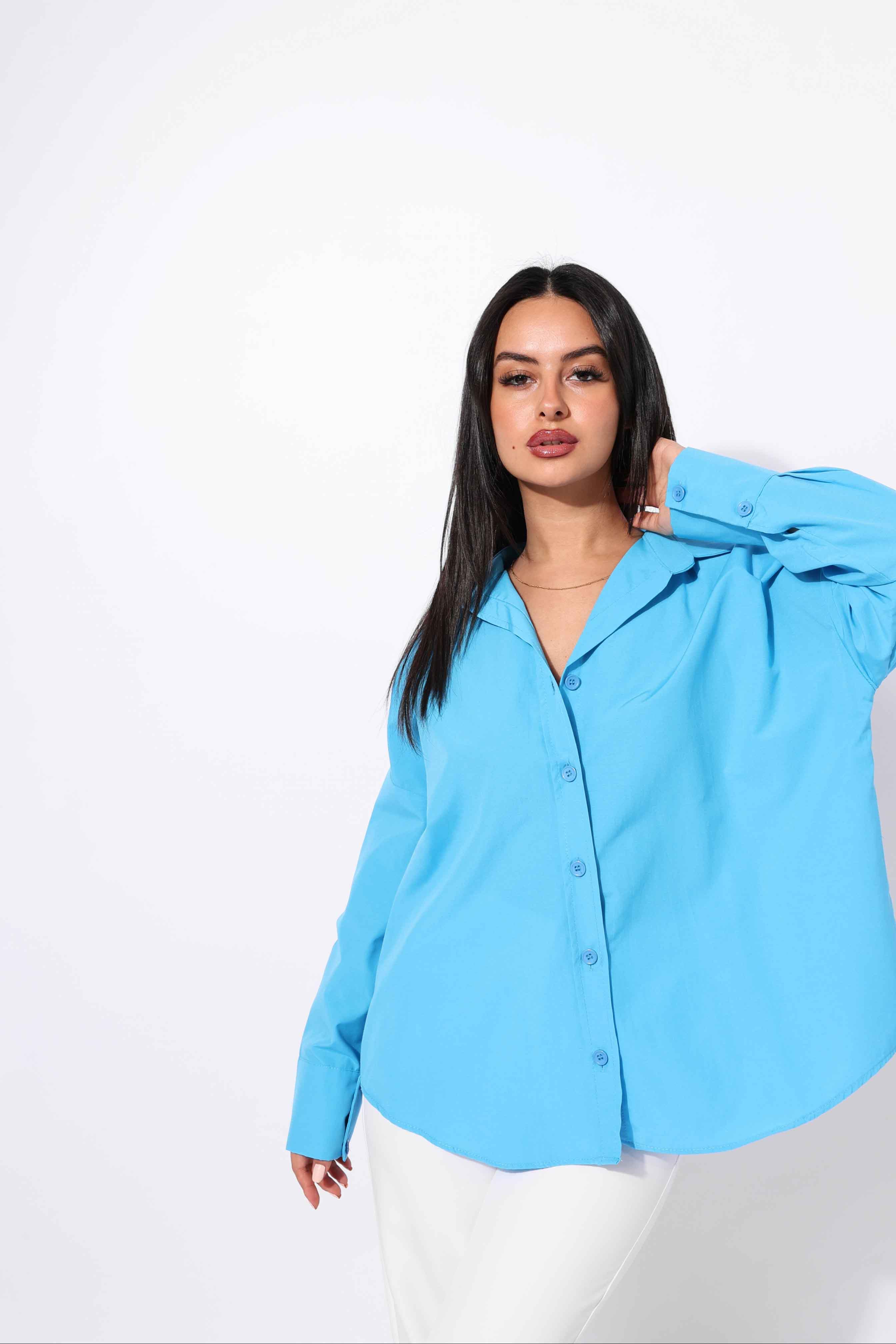 Toptan Dikişli Gömlek Turkuaz