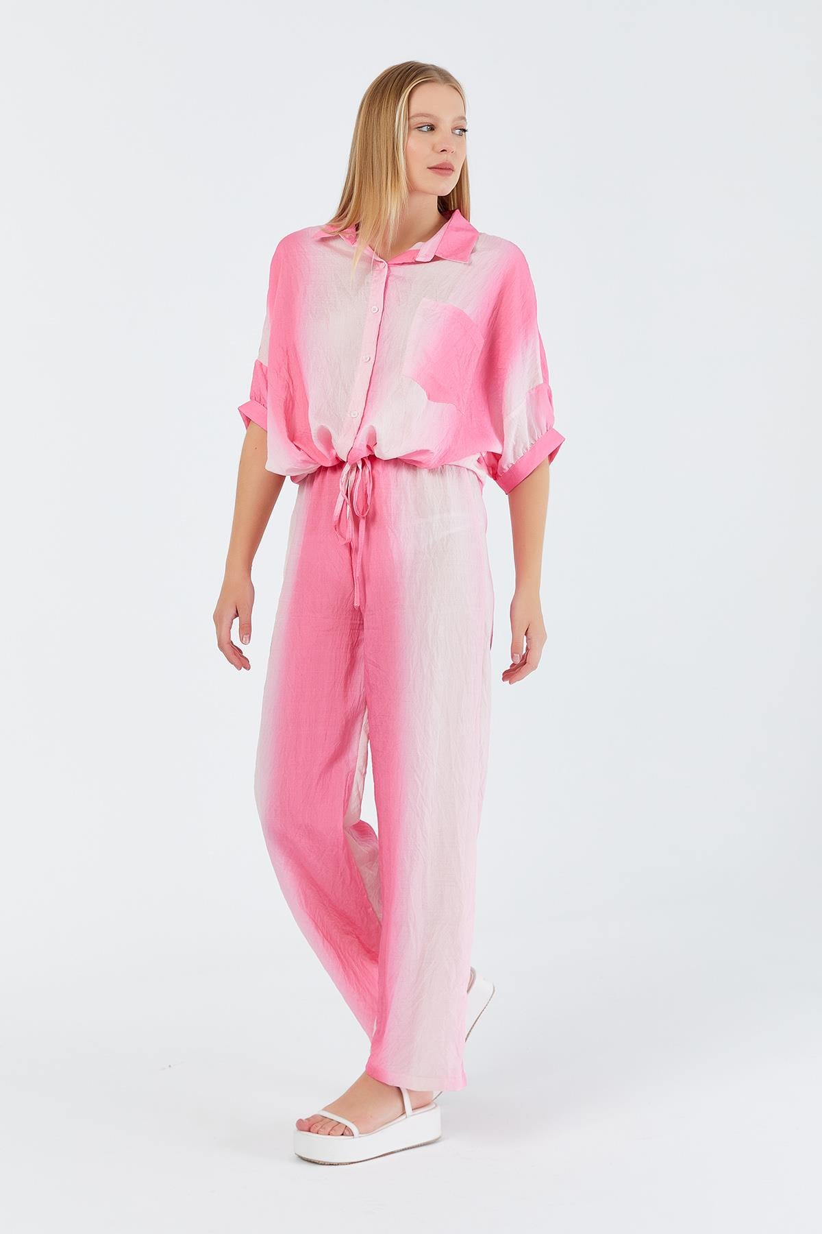 Batik Gömlek Takım - Pembe