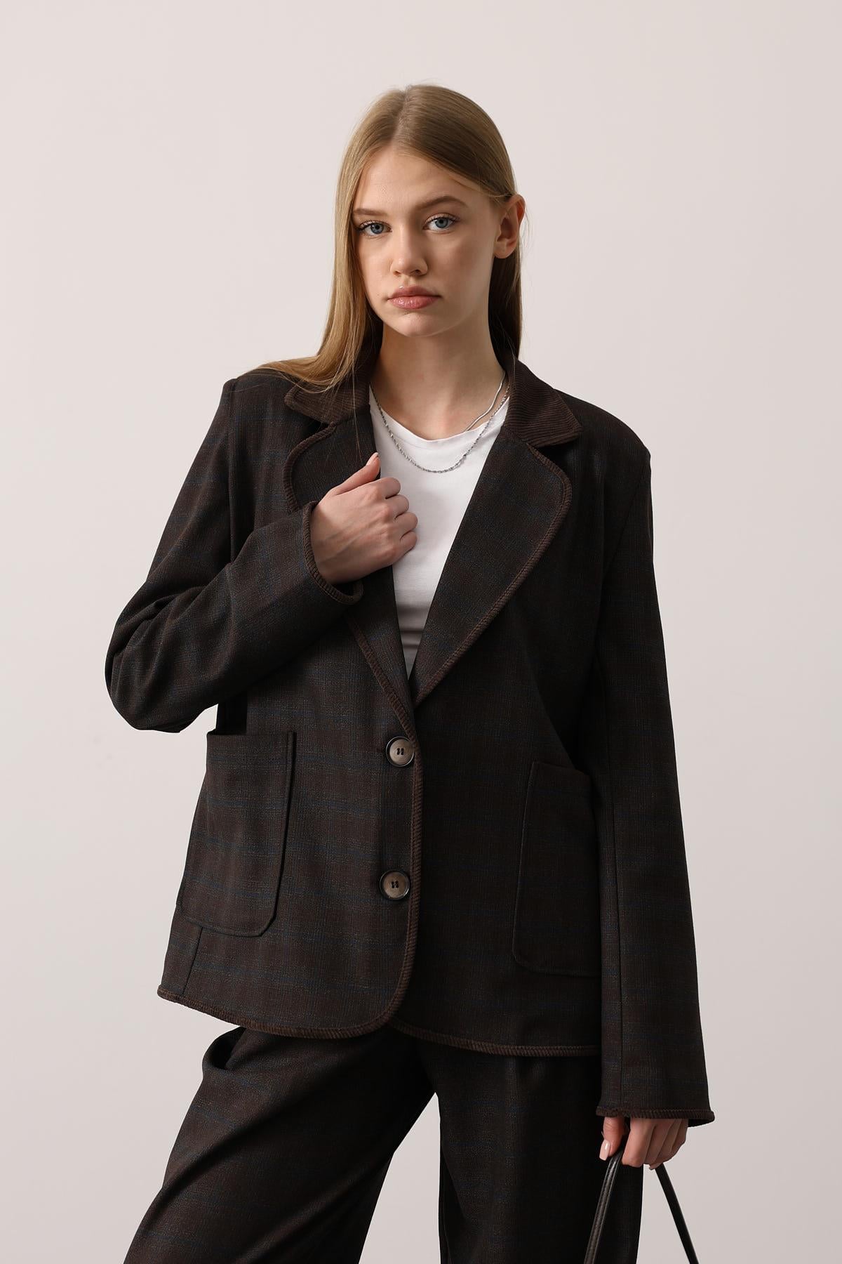 EKOSE BLAZER CEKET - Kahve