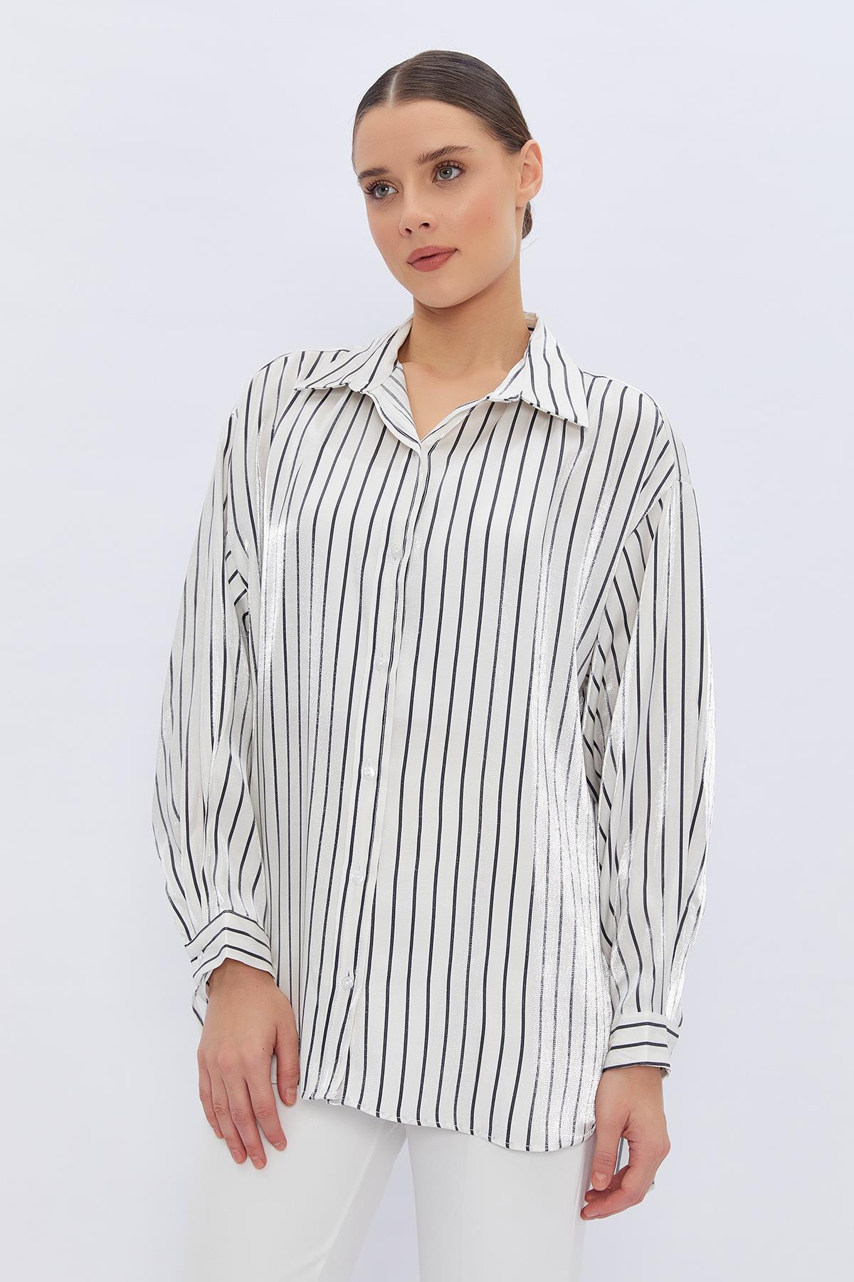 GÖMLEK - SİYAH-BEYAZ