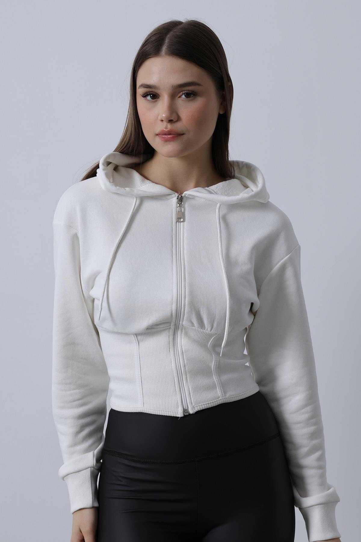 Kapüşonlu Sweat - Bej