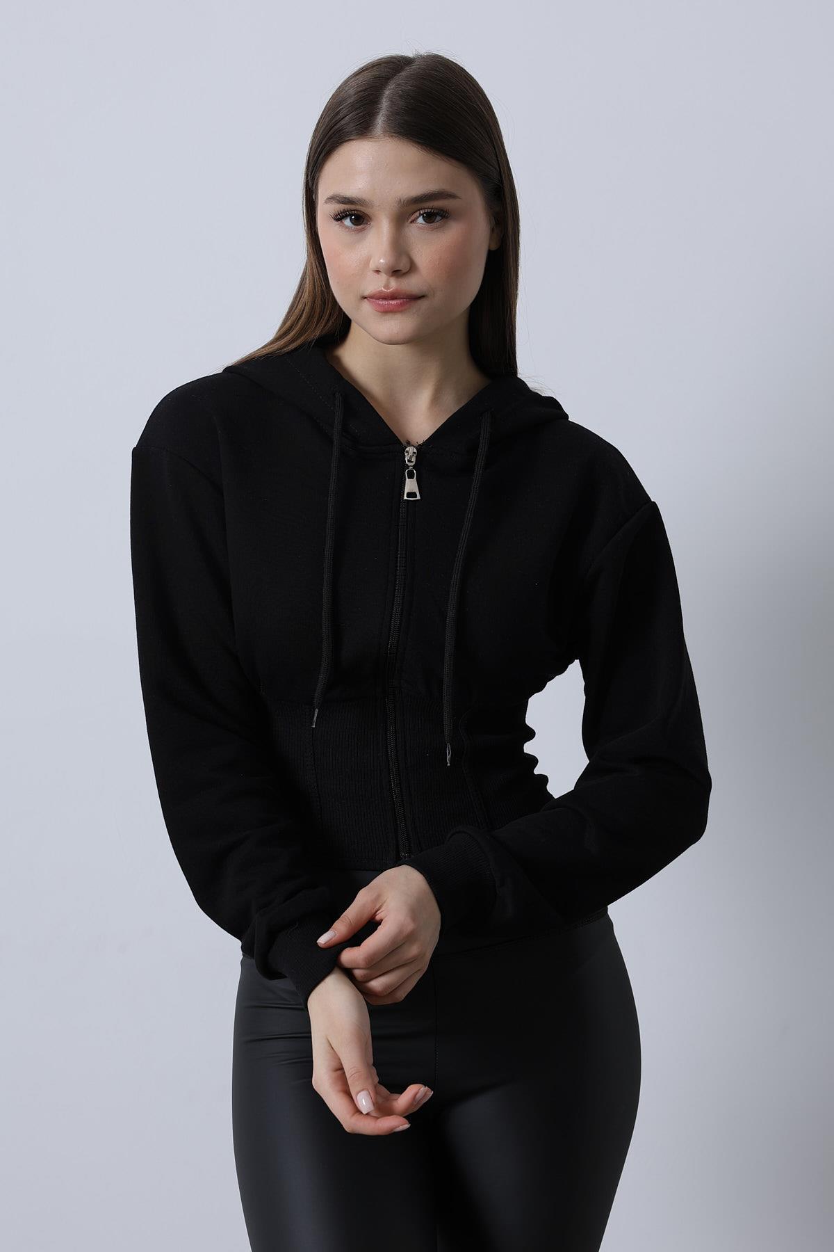 Kapüşonlu Sweat - Siyah