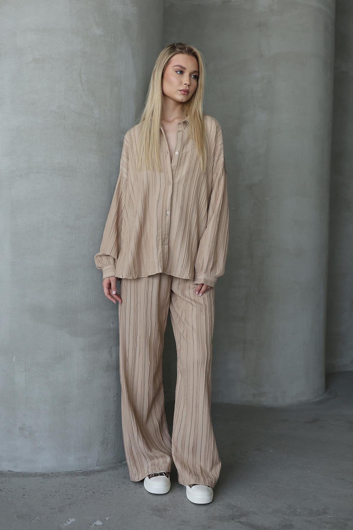 Pliseli Gömlek - Taş