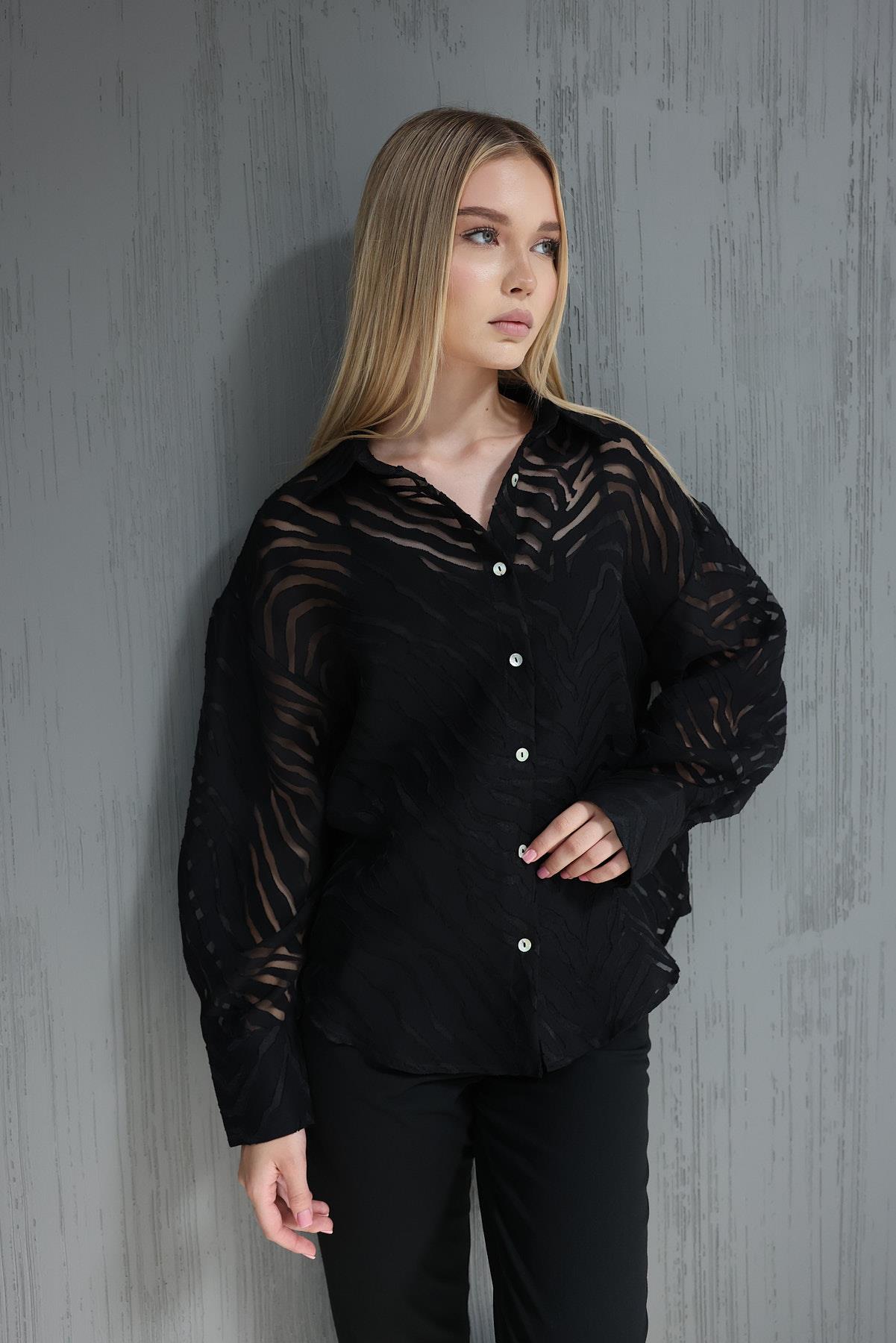 Zebra Gömlek - Siyah