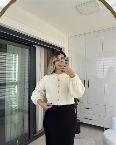 EKRU BALON KOL PREMİUM HIRKA