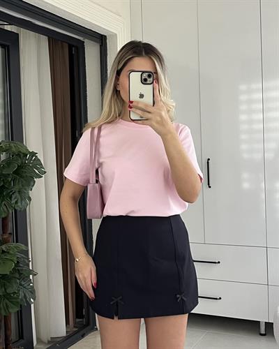 MASSİMO BİSİKLET YAKA PEMBE TİŞÖRT