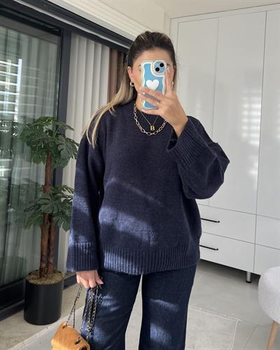 PİNTEREST LACİVERT KAZAK
