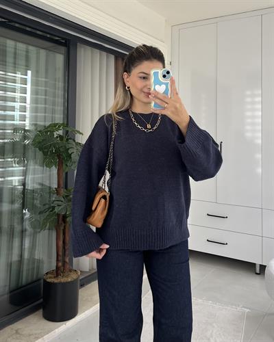 PİNTEREST LACİVERT KAZAK