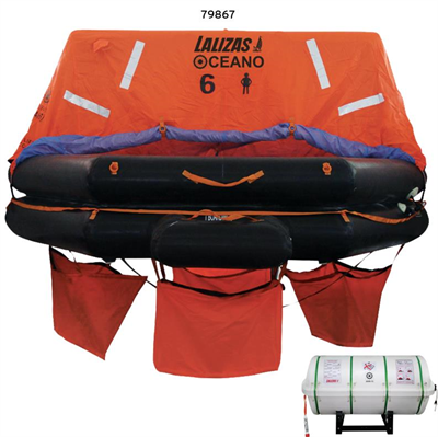 LALIZAS Cansalı SOLAS OCEANO,Throw-overboard Type,16 prs,kanister (A)
