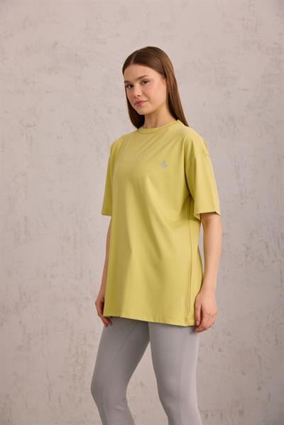 Bisiklet Yaka Tişört Lime