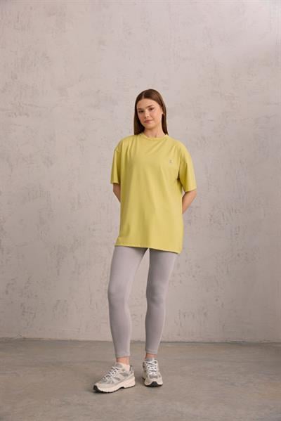 Bisiklet Yaka Tişört Lime