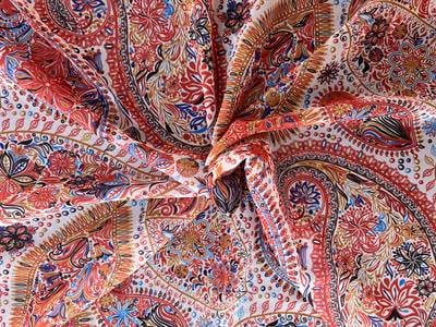 Etnik Desen Fular Enerjik Turuncu