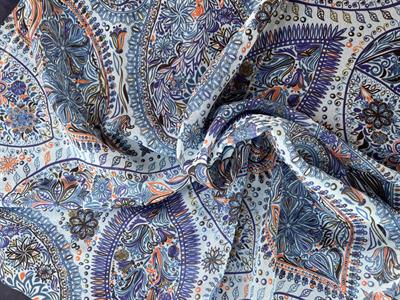 Etnik Desen Fular Plaj Mavisi