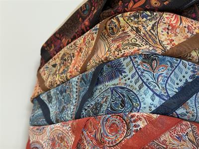 Etnik Desen Fular Plaj Mavisi