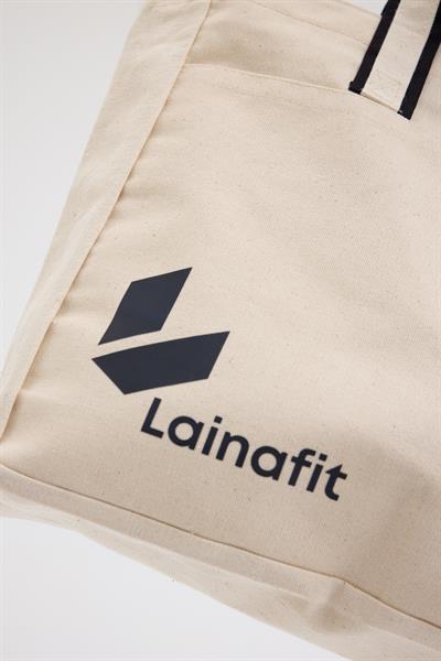 Fermuarlı Kanvas Çanta Bej