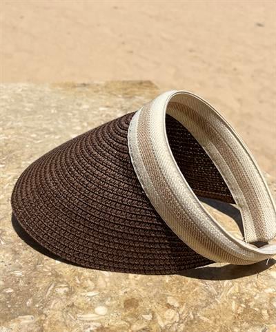 Hasır Taç Şapka Kahve