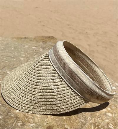 Hasır Taç Şapka Krem