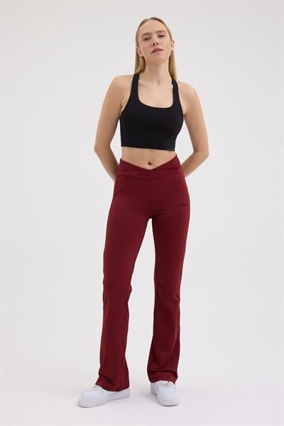 İspanyol Paça Tayt Bordo