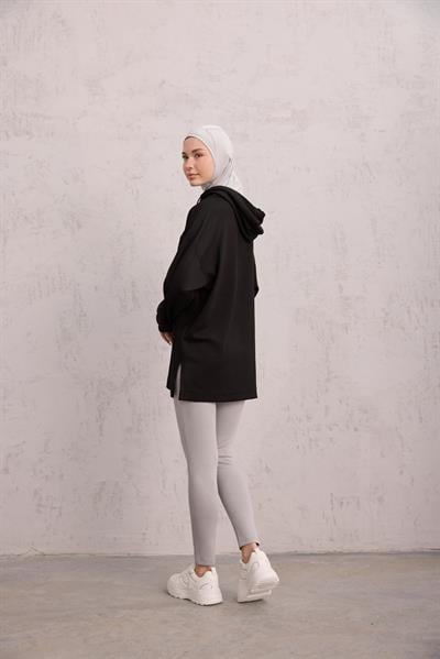 Kapüşonlu Sweat Siyah