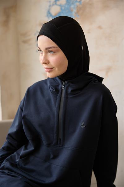 Astronot Kapüşonlu Sweat Lacivert